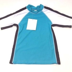 SunBustersGirlsTrim Short Sleeve RASH GUARD Sz 4-5